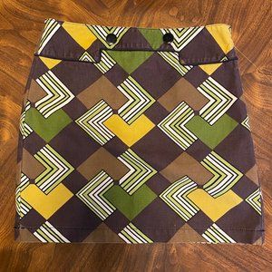 Ann Taylor Loft Geometric Pattern Mini Skirt